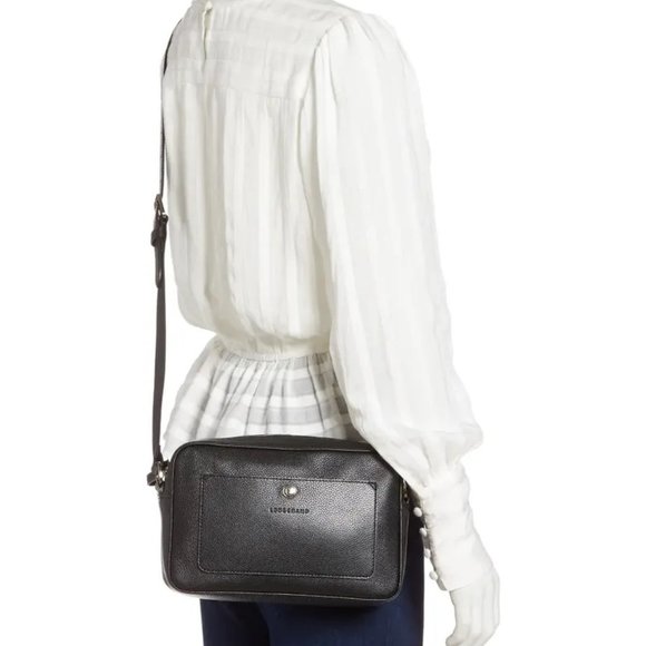 Longchamp Bags Nwt Longchamp Le Foulonne Leather Camera Crossbody Bag Black Made In France